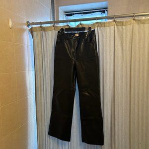 Aritzia Melina High Waisted Ankle Crop Wide Leg